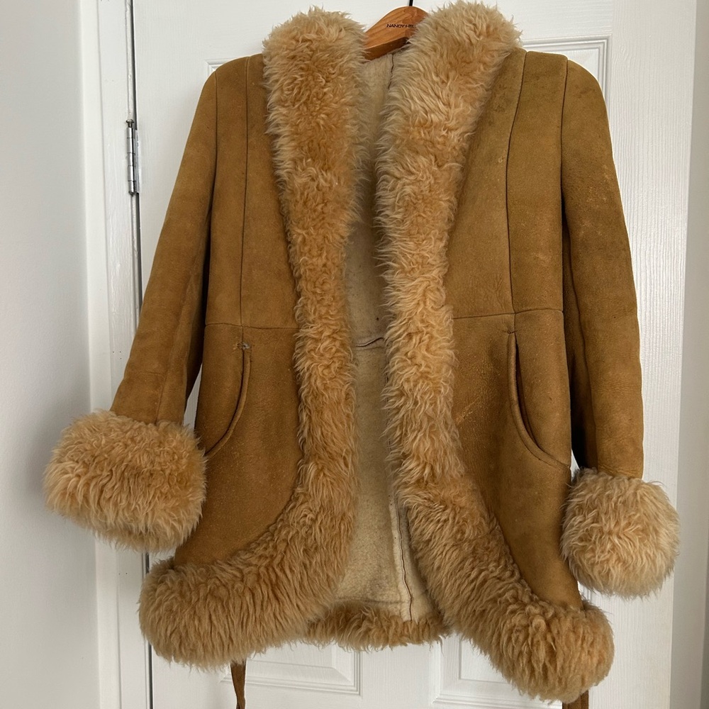 Vintage 1970s Shearling Suede Coat - Please Read